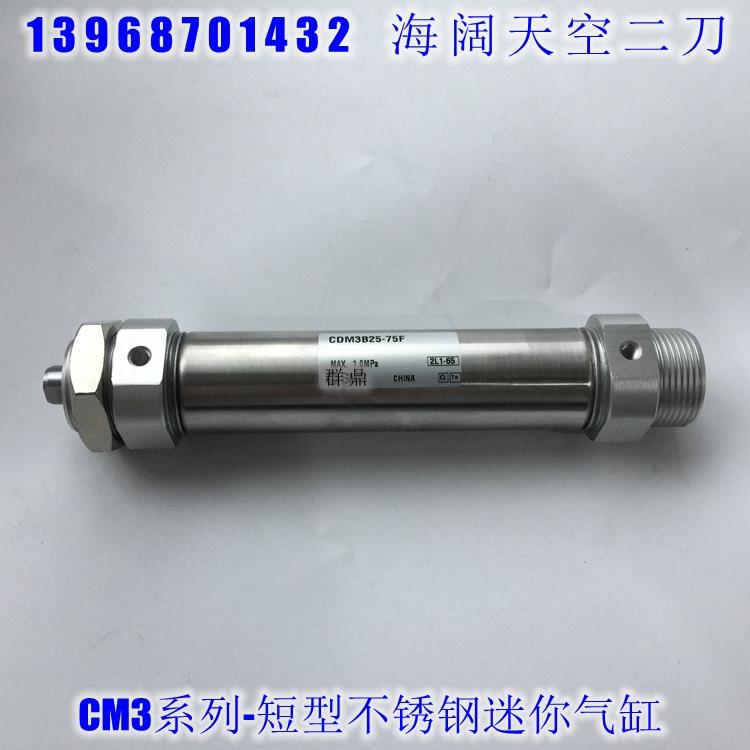 迷你气缸 CDM3E25/CM3E25-70 75 80 90 100 125 150 175 200G F