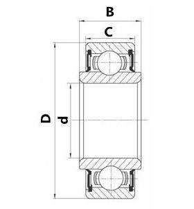 内圈双面突出加高非标轴承 R4ZZEE R4-2RSEE R4WT6 6.35*15.875*