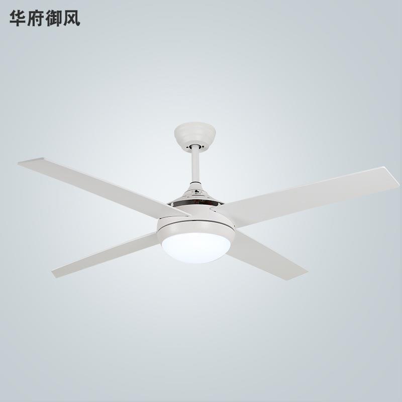 简约美式风扇灯家用客厅餐厅卧室静音风扇吊灯48寸大风力电扇灯