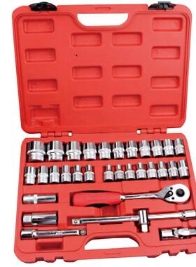捷科SK1/2-32ASP套筒工具套装棘轮扳手组汽修组合工具箱32件套