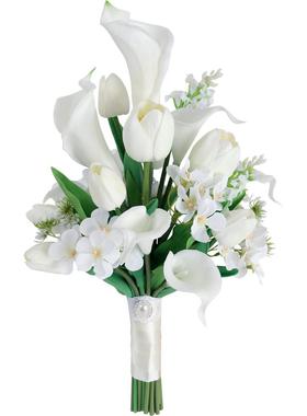 手感保湿白色郁香金婚新娘手捧花领SP-LY202证拍照束礼摄影道花具