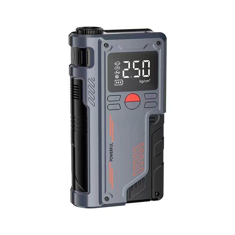 汽车应急启动电源充气泵一体机三合一搭电宝12V车载打气泵