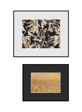 B-537金丝楠木入画中小众艺术古装饰画卧餐边柜玄关室床头高级感