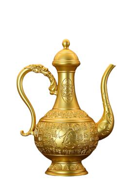 黄创御用百福酒壶铜酒壶意铜器工艺000品铜礼品摆件装饰品