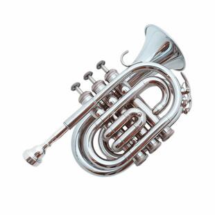 厂OOW家宫泽风手掌器号乐器降B调西号洋吹铜管奏洋袖珍小号乐学