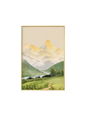 日照金北欧清新风装景饰客厅落地画侘QB202209寂风高山级感画入户