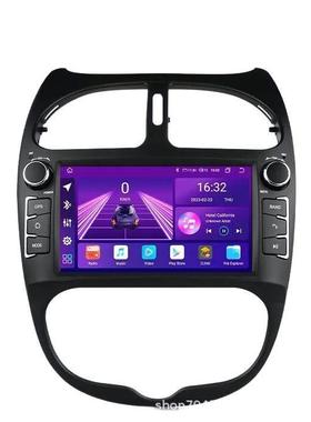 跨镜适航用标致20原车风格7寸安卓中大屏导仪PEUGEO87196T控206