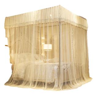 AVM不锈钢宫廷蚊方顶落地加密加帐粗帐家用单人双纱支架