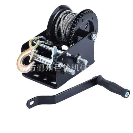 绞盘供应2500LBS-3500LBS织带款钢丝绳款手摇绞车，手摇绞盘