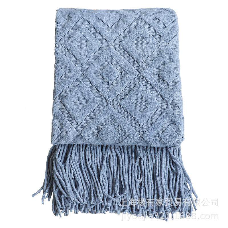 时尚格轻奢复古菱床尾民巾宿酒店加大床尾毯沙发巾样XAF毯板间沙,床上用品,休闲毯/毛毯/绒毯,淘宝优惠券,粉丝福利购,淘宝优惠卷