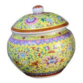 陶瓷储物罐景德镇盖CaoGuong茶叶罐花粉彩满罐中式 家用米缸密罐封