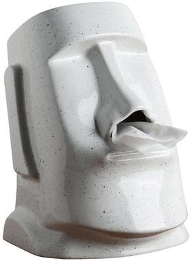 贝汉美南DCA美陶摩艾石像饰瓷巾盒软装家居纸装摆件热采