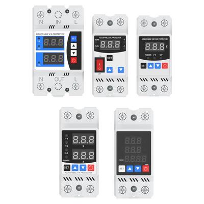 单相自复式过FB-1181欠压保护器家数A显22V6380A100A可调导0轨式