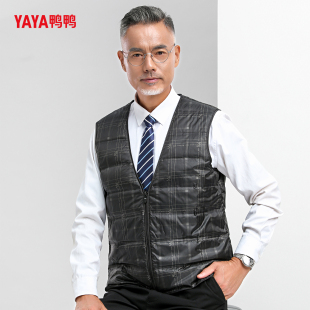 简约保暖轻便 羽绒服内恤马甲背心V领时尚 YAYA鸭鸭2025秋新款 男士