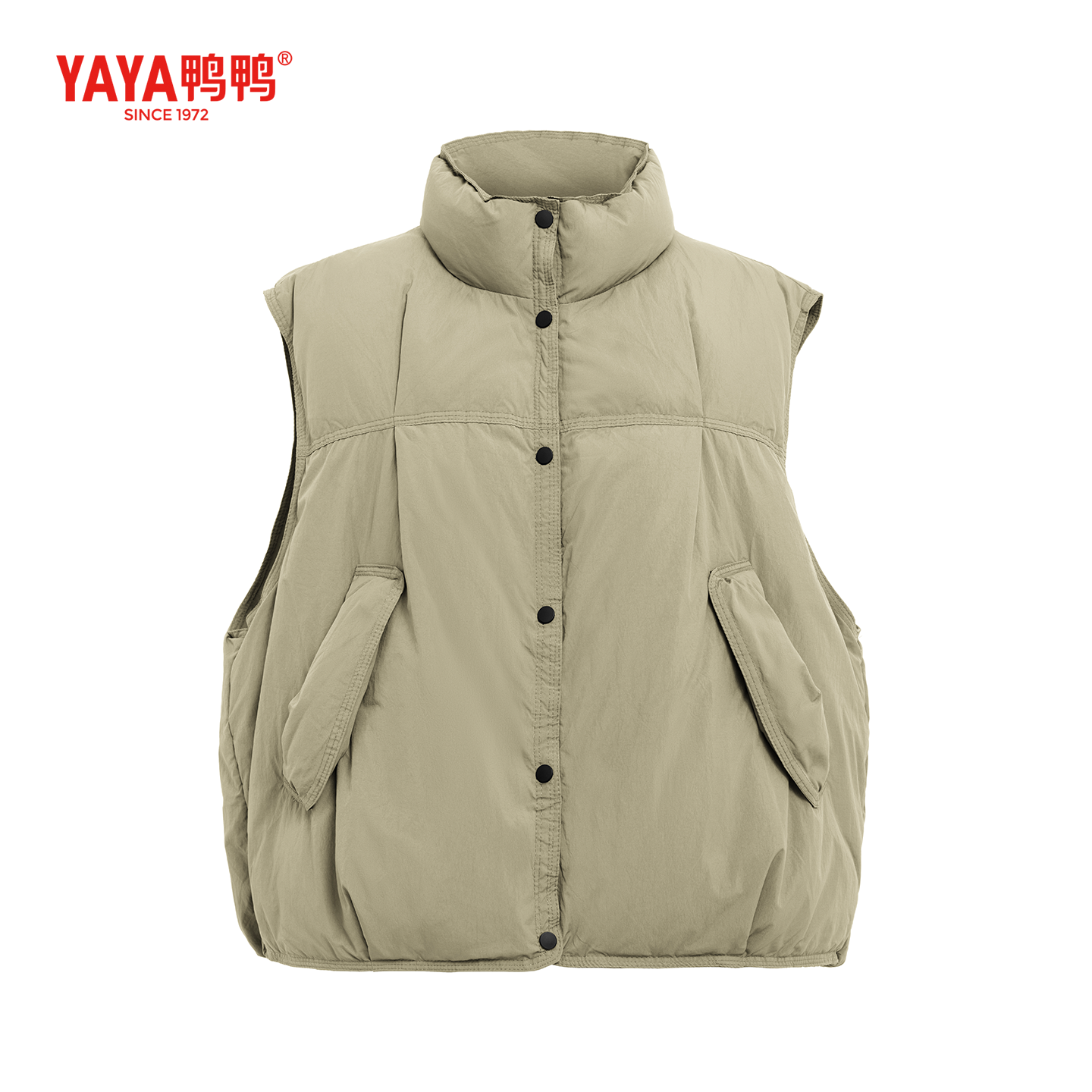 YAYA鸭鸭2025秋冬时尚百搭女士短款羽绒服马甲羽绒服