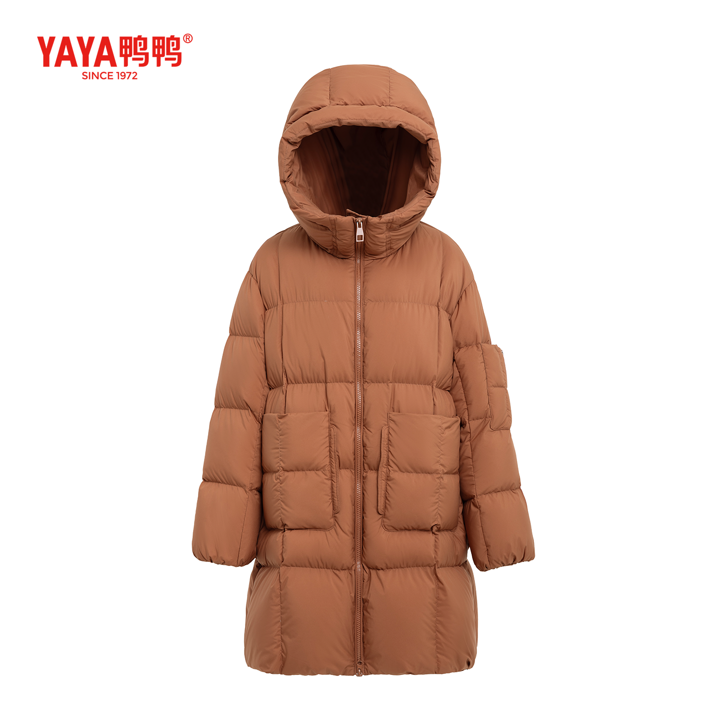 鸭鸭中长款韩版羽绒服女