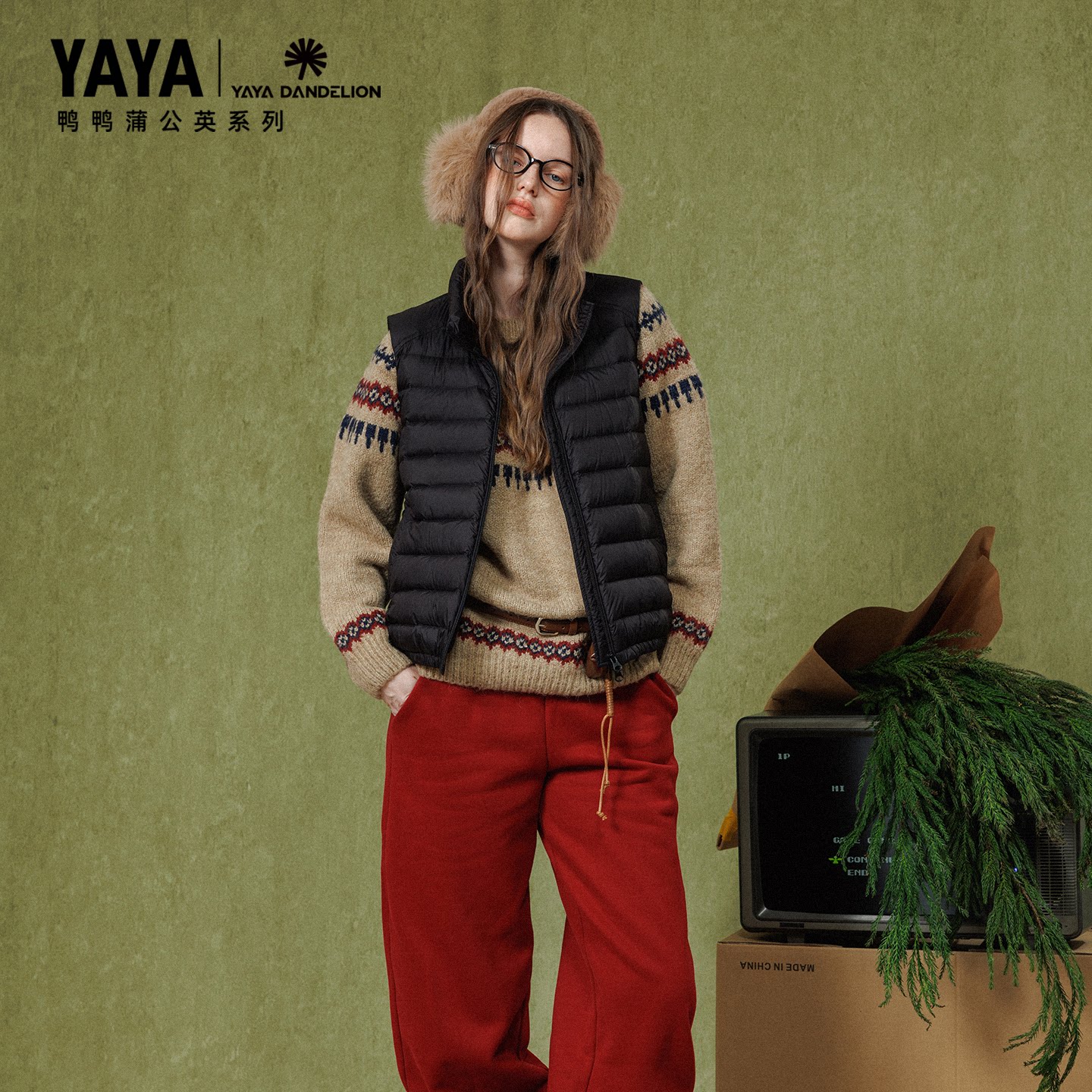 【蒲公英系列】YAYA鸭鸭鹅绒马甲女款秋冬新时尚保暖立领休闲外套