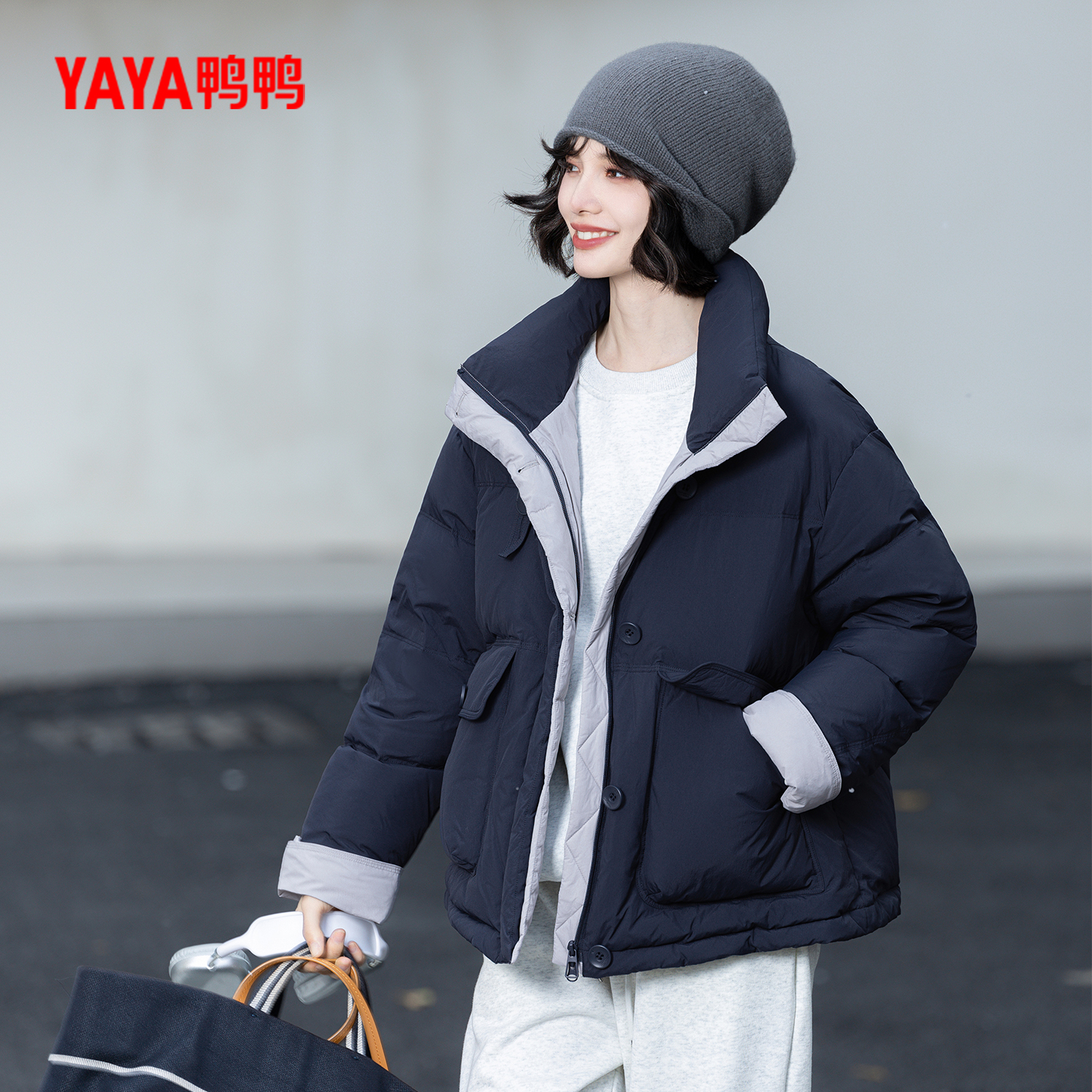 YAYA/鸭鸭2024冬季短款羽绒服