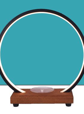 创意灯圈底座中式鱼缸流水器客厅办公室店铺新年节日桌面礼品