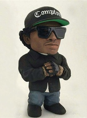 新款嘻哈说唱歌手树脂工艺品装饰花园家居装饰人物桌面雕塑