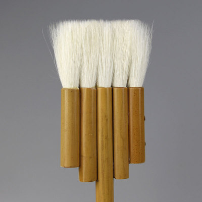 羊毫排笔排刷毛笔竹制绘画国画打底刷背景水彩连笔板刷书画底纹刷