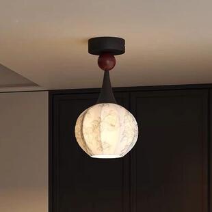 照迎吸繁花布艺复古氛围阳台灯关法式中古造型过道灯走廊玄YWL小