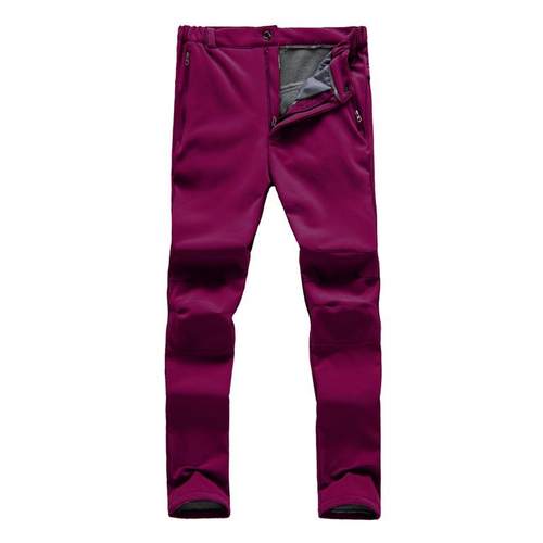 秋冬情侣软壳裤户外裤冲锋裤防水防风保暖抓绒裤光板1206