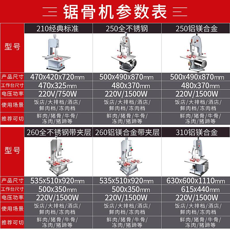 锯骨机商用冻肉切骨机电动台式全自动锯肉机小型家用切猪蹄
