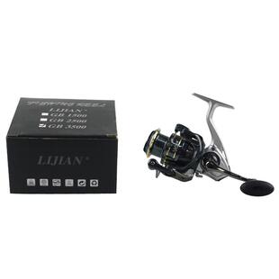 金属路亚无间式纺轮全隙金GB1500/属旋入摇臂大口径渔轮微物车轮