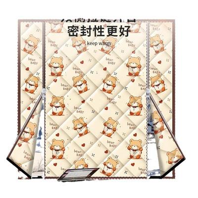 冬季隔音保暖棉窗帘防风吸音防寒保温挡风加厚密封窗户免打孔