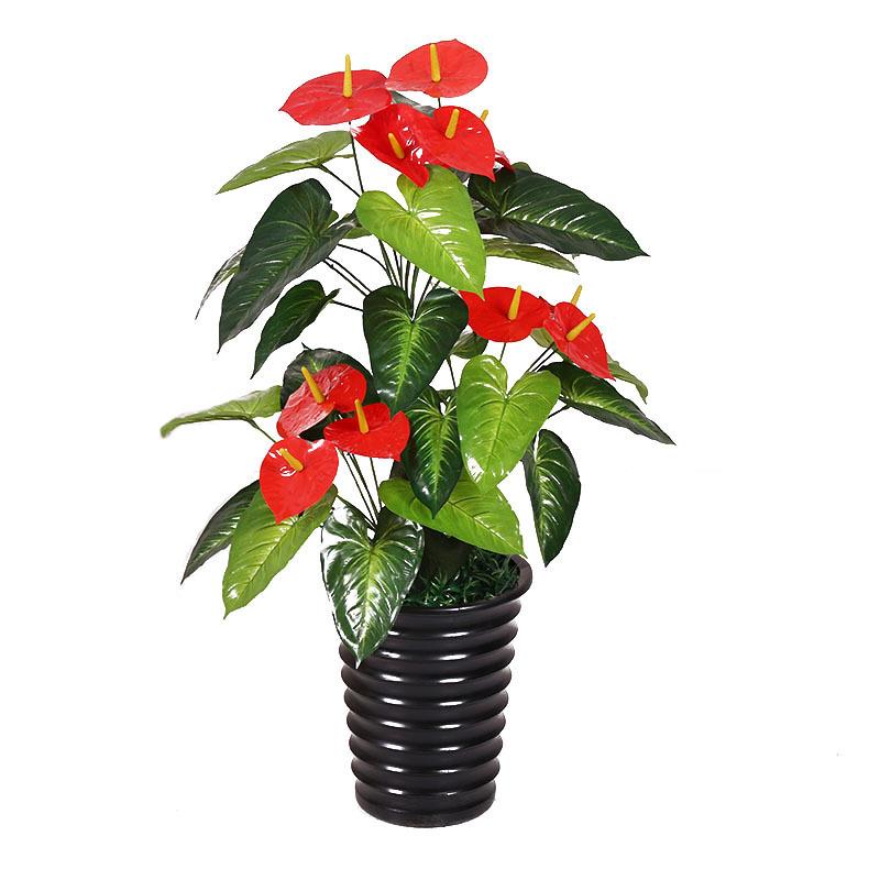 假花仿真花红掌盆栽客厅落地园艺装饰盆景绿植物树塑料室内摆件