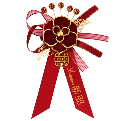 喜饰连连胸花合金立体