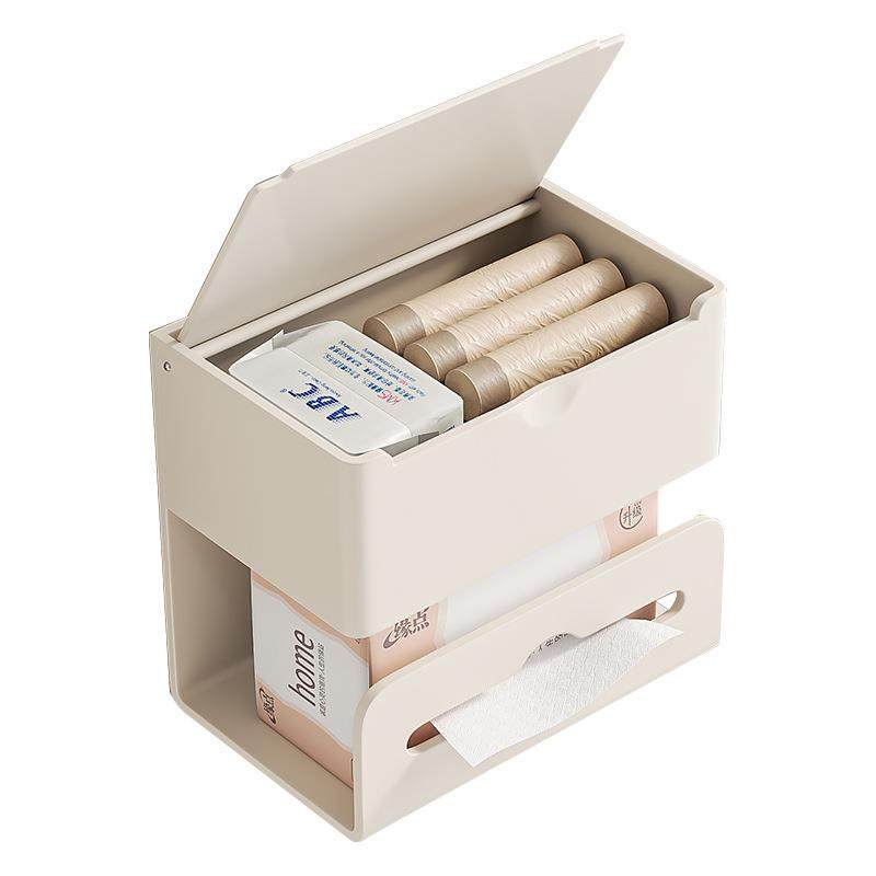 奶油风卫生间置物架厕所纸巾盒厕纸家用卷纸卫生纸抽纸盒免打孔,收纳整理,纸巾盒,淘宝优惠券,粉丝福利购,淘宝优惠卷