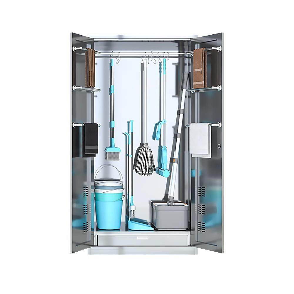 不锈钢清洁柜学校教室拖把柜清洁工具柜杂物存放柜卫生保洁收纳柜,商业/办公家具,办公储物柜,淘宝优惠券,粉丝福利购,淘宝优惠卷