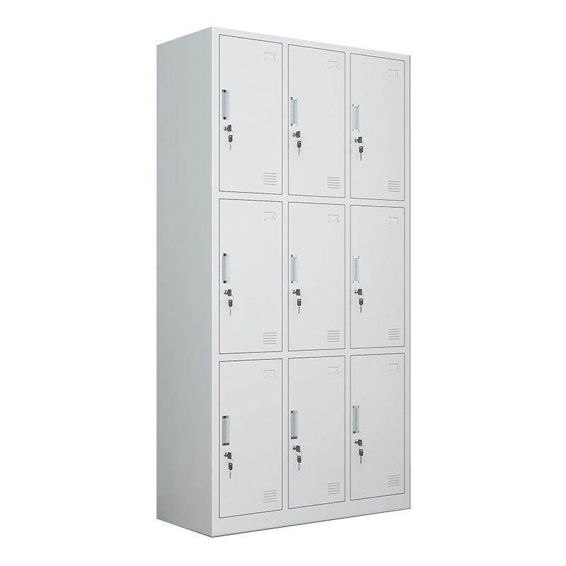 新款钢制九门更衣柜员工铁皮职工储物柜带锁存包柜碗柜鞋柜多门柜,商业/办公家具,办公储物柜,淘宝优惠券,粉丝福利购,淘宝优惠卷