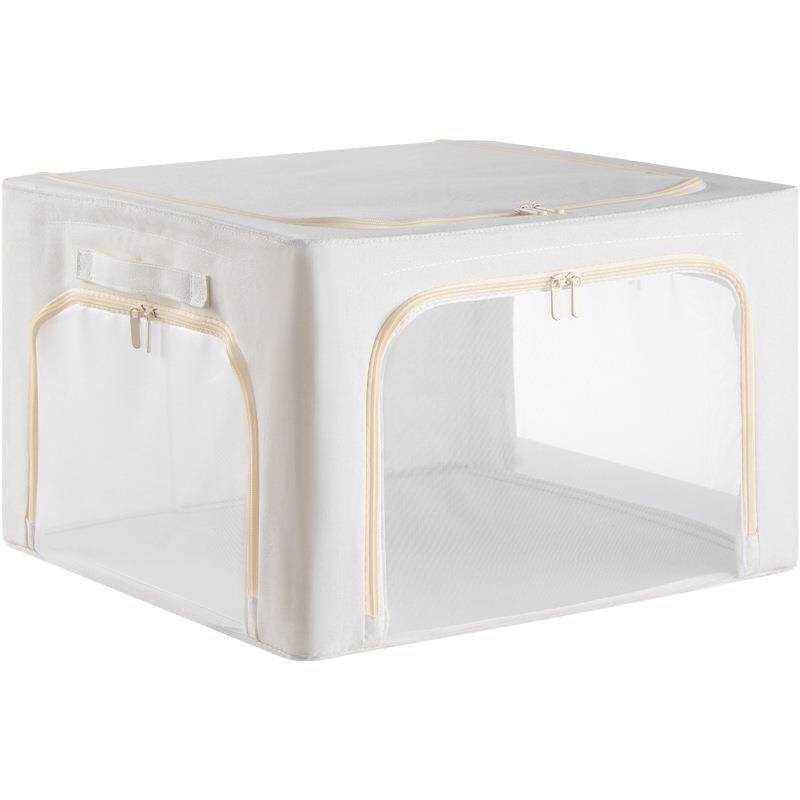 加厚家用布艺收纳箱折叠百纳箱衣橱衣物衣柜整理师专用盒通风透气