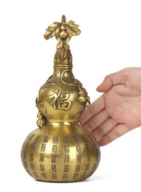 工艺品摆件铜葫芦摆件厂家铜百福葫芦