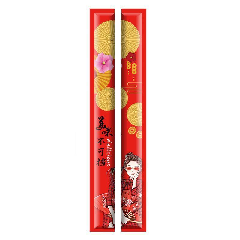 一次性筷子牛皮纸包装外卖餐厅双生筷碳化筷饭店打包竹筷便宜