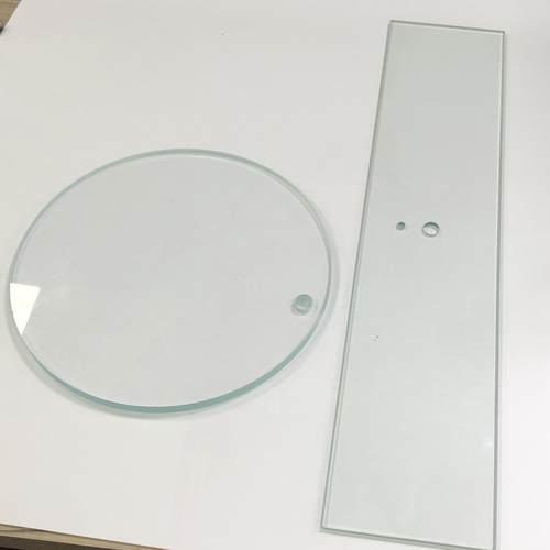 超白钢化玻璃定制桌面烤漆台面餐桌方形开孔隔板异形圆形玻璃定做