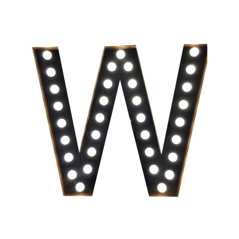 led球泡数字发光字落地发光招牌立体大灯泡字立体英文广告字灯