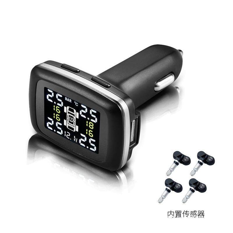 外置汽车胎压监测器tpms系统汽车通用计数显点烟器电子胎压传感器
