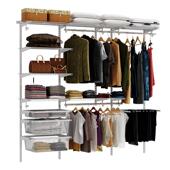 金属衣柜母婴级环保极简套装 衣帽间整体砌墙衣橱 家具走入式