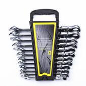 浙江厂家直供8 活头两用棘轮扳手 22铬钒钢180度活动棘轮扳手套装