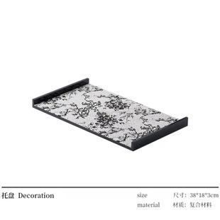 现代轻奢软装 样板房间卧室床头柜飘窗相框摆件 搭配套装