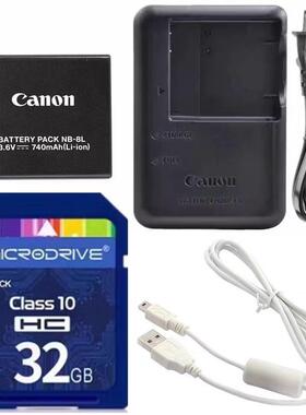 适用佳能PC1590 PC1474 PC1475 PC1589相机电池+充电器+32G内存卡