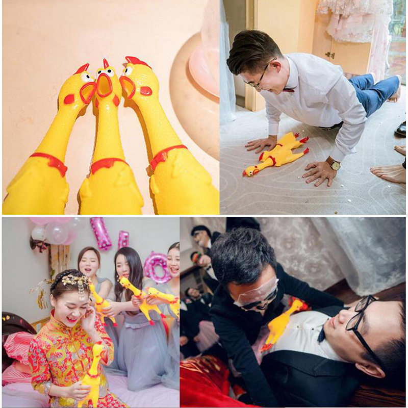 尖叫鸭大号尖叫鸡怪叫鸡发泄鸡捏捏叫发声叫叫玩具婴儿童女孩男