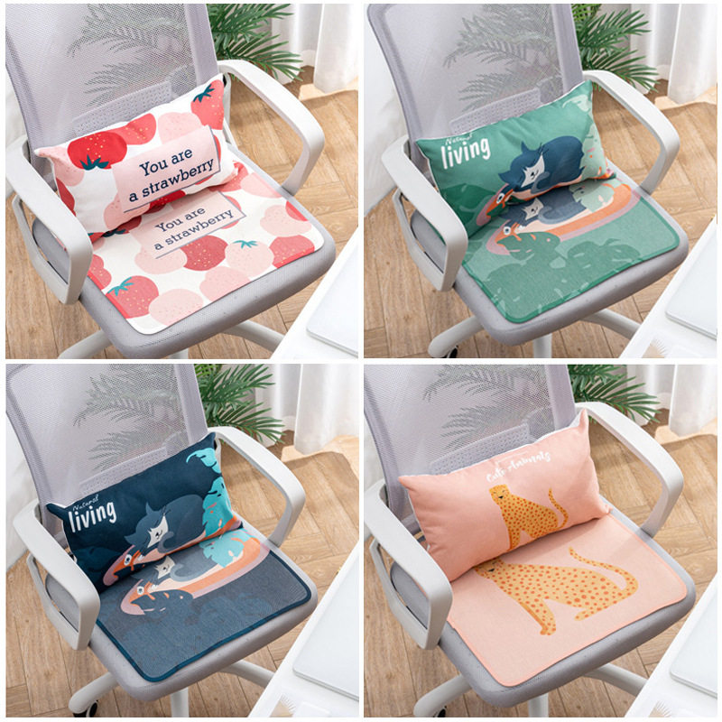 办公室冰丝坐垫夏季餐椅垫子单人座垫夏天薄款沙发垫电脑椅子凉垫