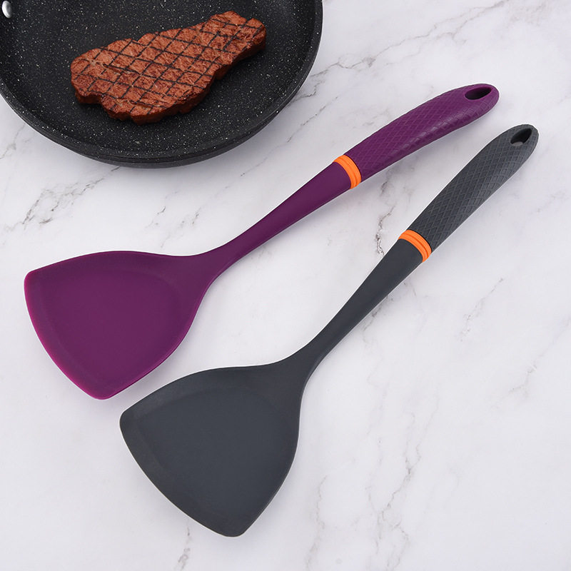 橡胶厨房锅铲加长单个硅胶套装炒菜铲耐高温铲子长把汤勺厨具用具
