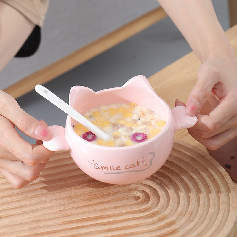 陶瓷小碗燕麦碗麦片碗早餐碗碗特别好看的碗甜品碗单个儿童碗可爱