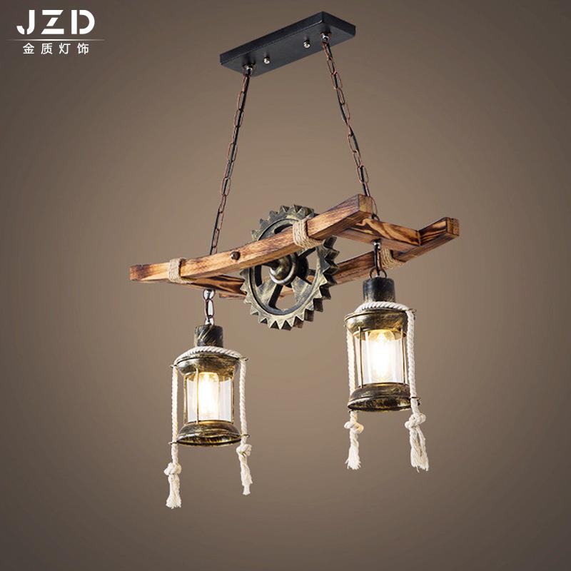 工业风复古led吊灯 做旧个性创意铁艺吊灯 咖啡厅餐厅服装店吊灯